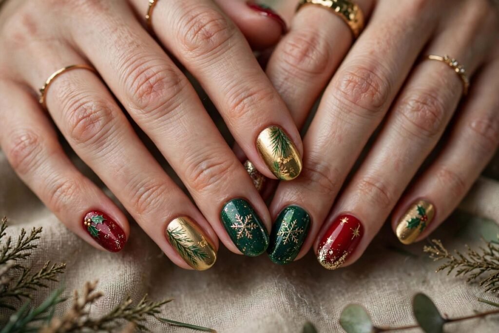 Christmas Nail Designs: Festive Colours, Sparkling Art and Party Ideas