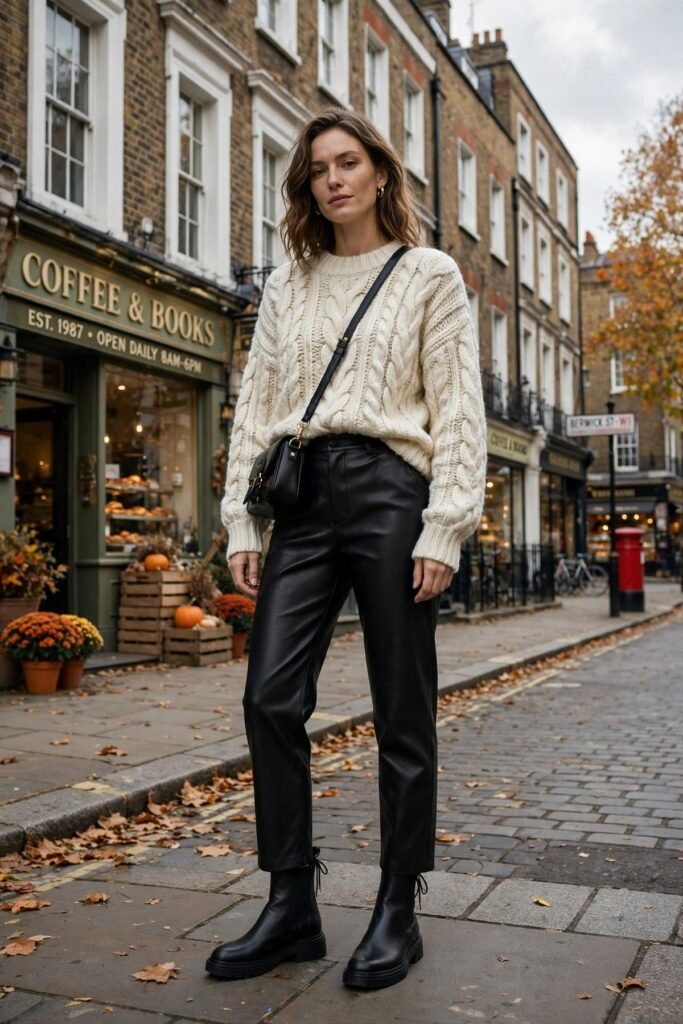 Faux Leather Trousers Outfits: How to Style Them Day to Night