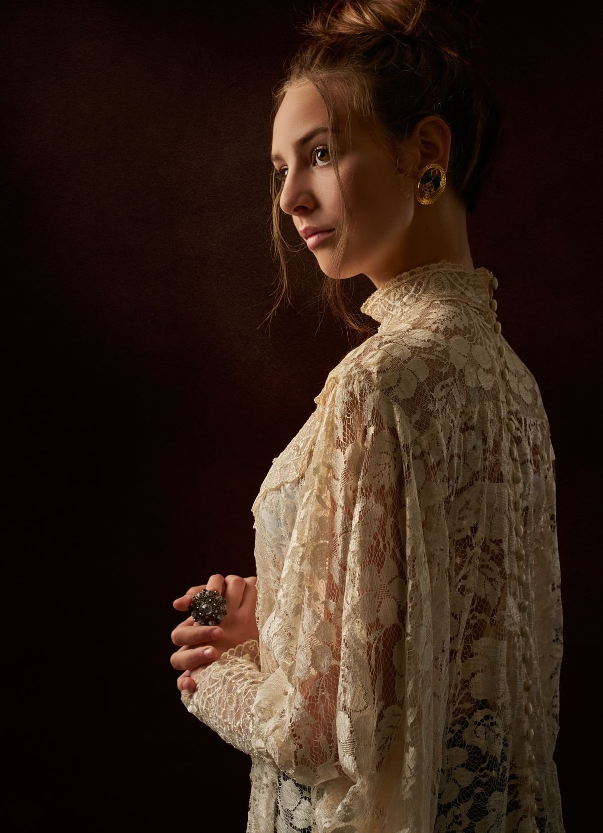 Lace evening outfit for a party or wedding